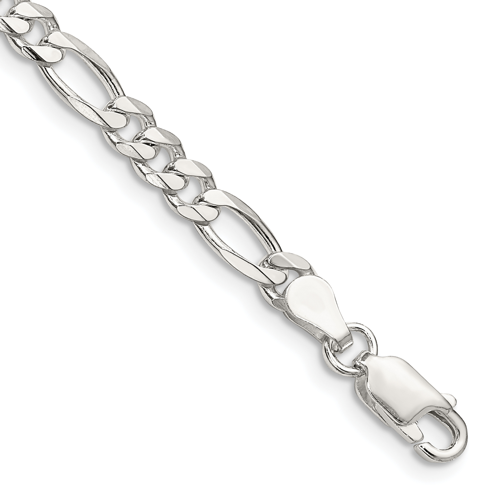 Sterling Silver 4.5mm Figaro Chain (QFG120-10)