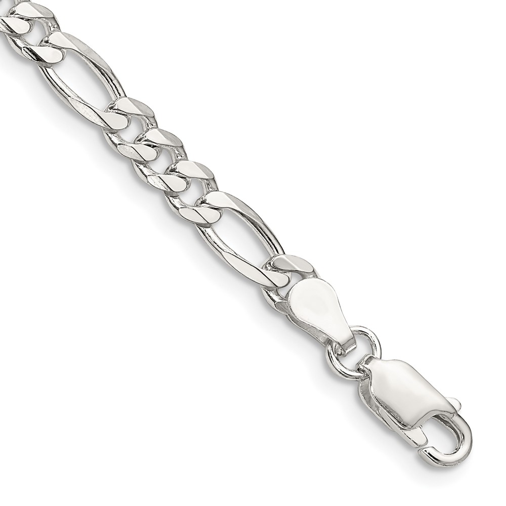 Sterling Silver 4.5mm Figaro Chain (QFG120-10)