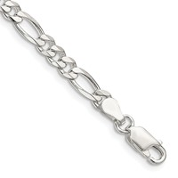 Sterling Silver 4.5mm Figaro Chain view 1