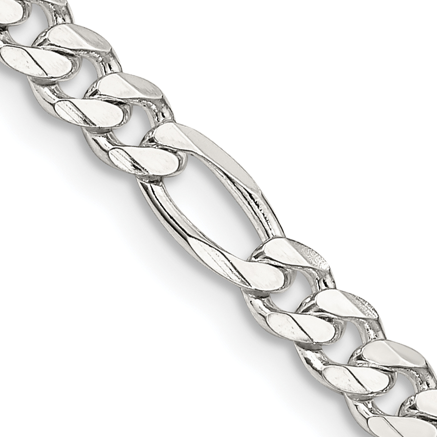 Sterling Silver 4.5mm Figaro Chain (QFG120-16)