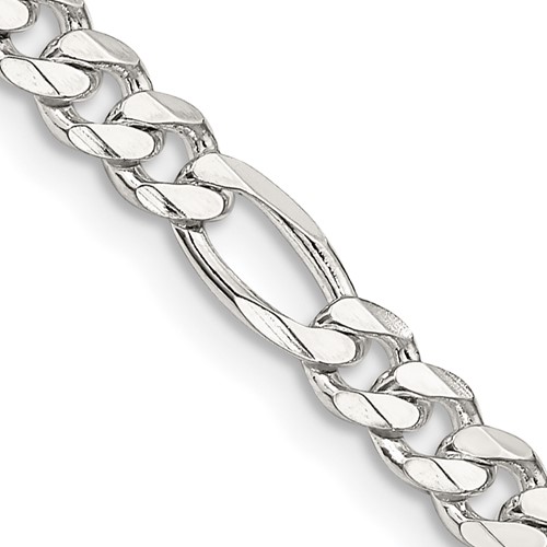 Sterling Silver 4.5mm Figaro Chain