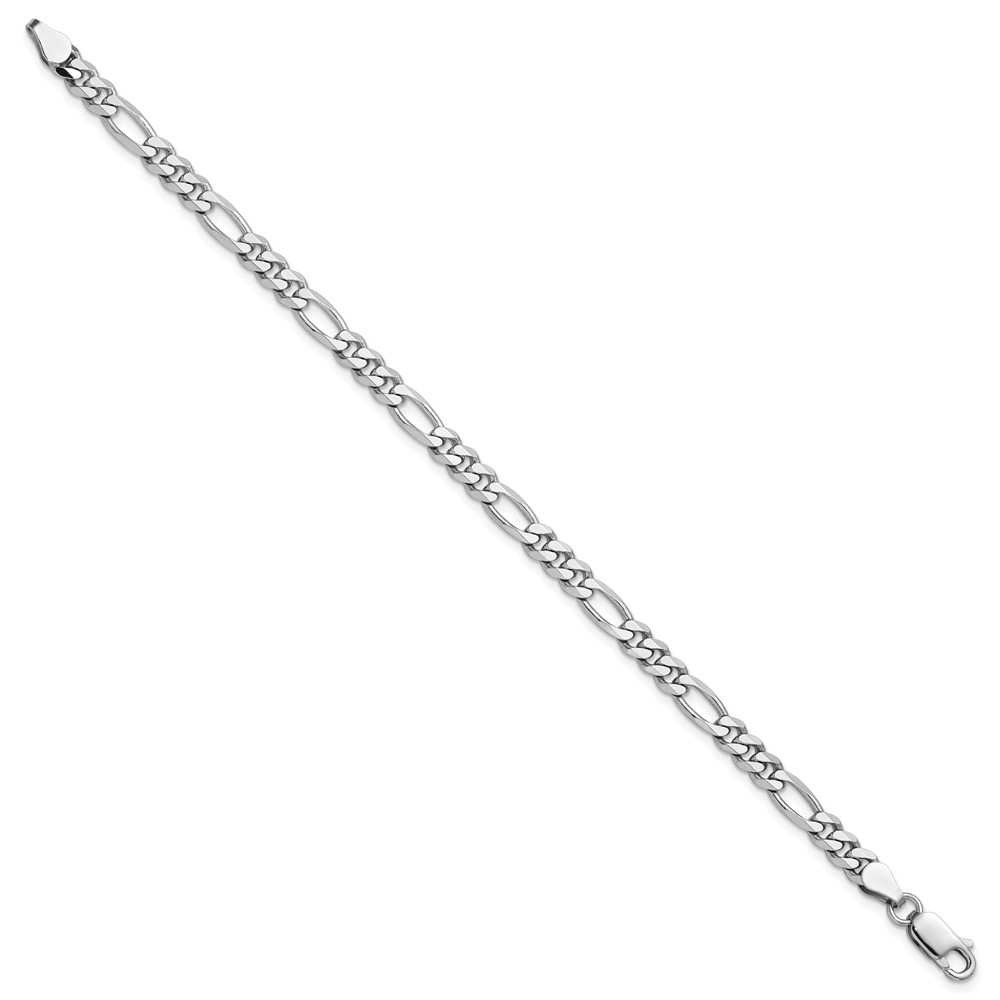 Sterling Silver Rhodium-plated 4.5mm Figaro Chain (QFG120R-9)