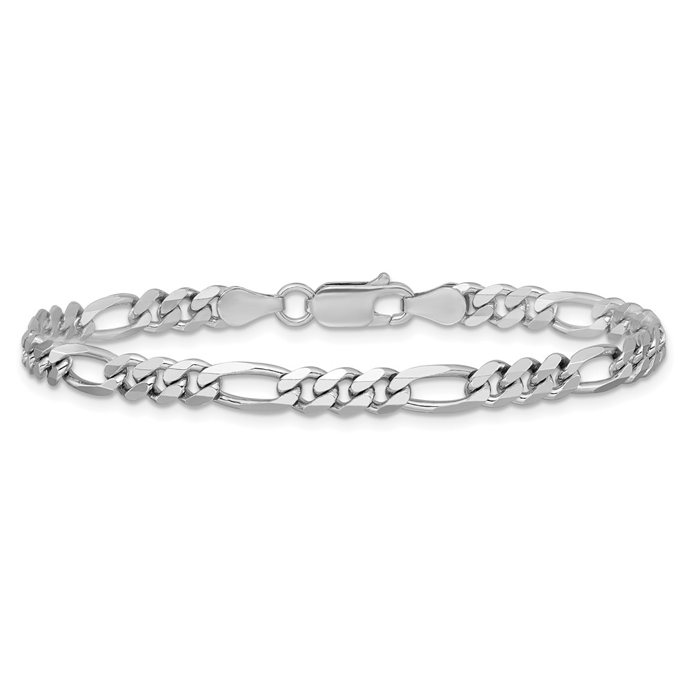 Sterling Silver Rhodium-plated 4.5mm Figaro Chain (QFG120R-9)
