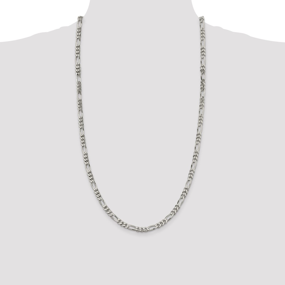Sterling Silver 5.5mm Figaro Chain (QFG150-28)