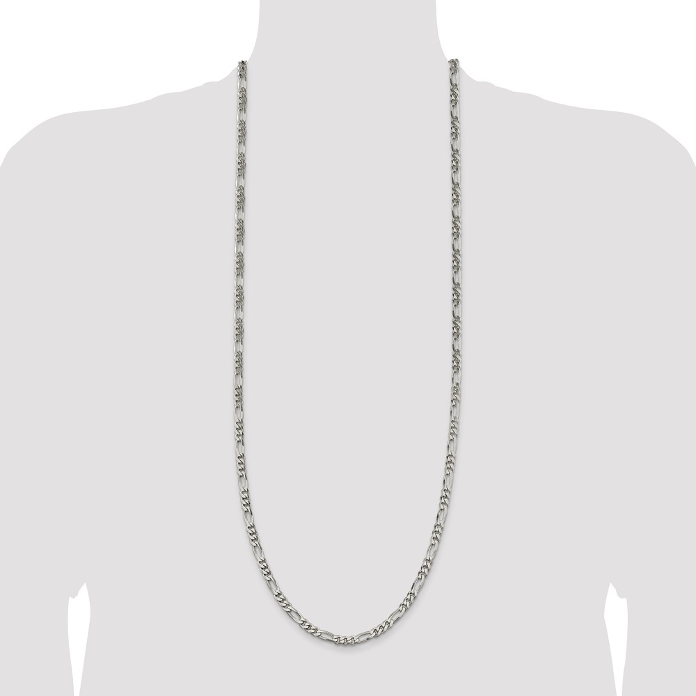 Sterling Silver 5.5mm Figaro Chain (QFG150-36)