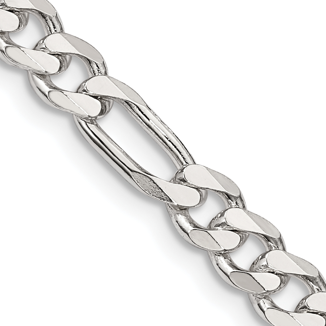 Sterling Silver 5.5mm Figaro Chain (QFG150-22)