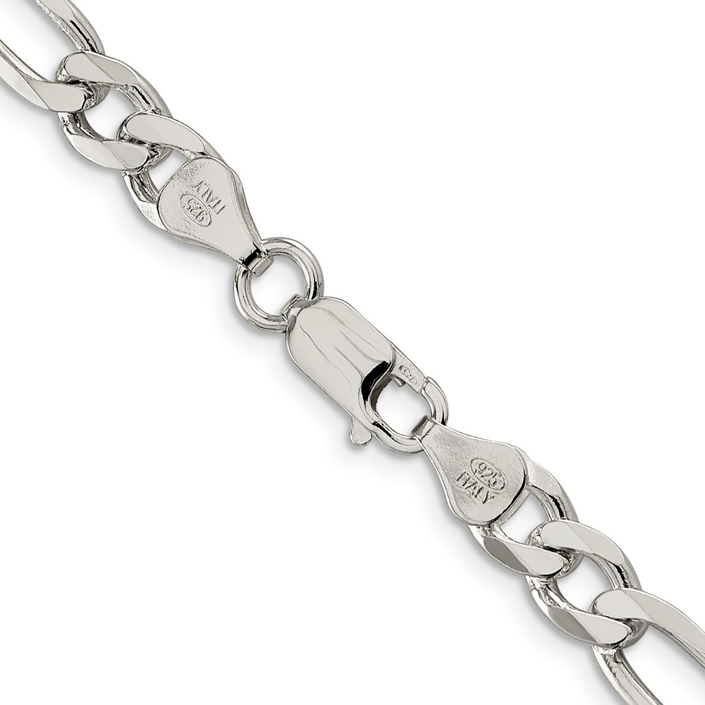 Sterling Silver 6.75mm Figaro Chain (QFG180-36)