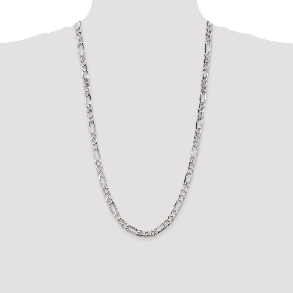 Sterling Silver 6.75mm Figaro Chain (QFG180-28)
