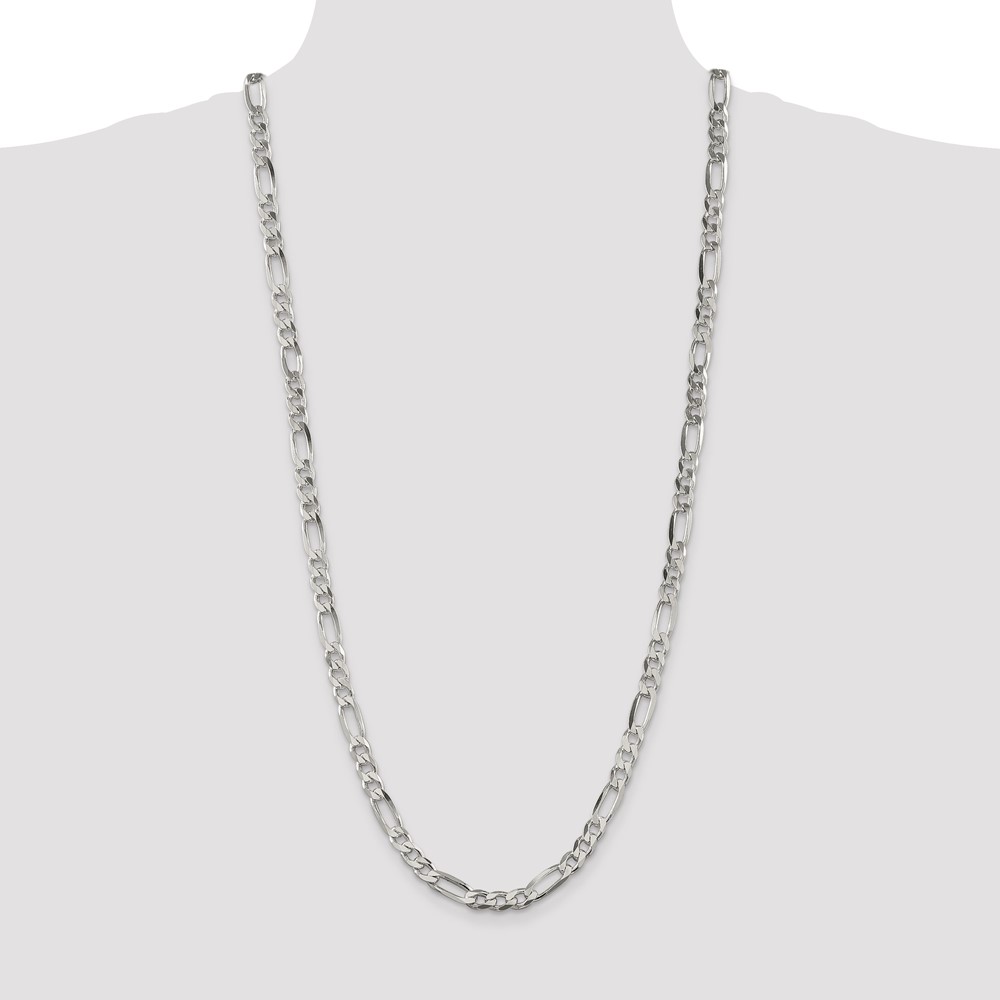 Sterling Silver 6.75mm Figaro Chain (QFG180-30)