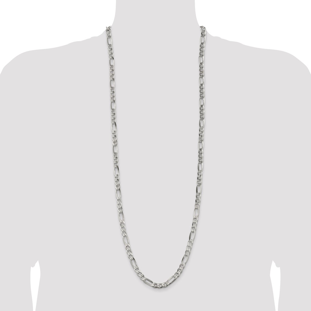 Sterling Silver 6.75mm Figaro Chain (QFG180-36)