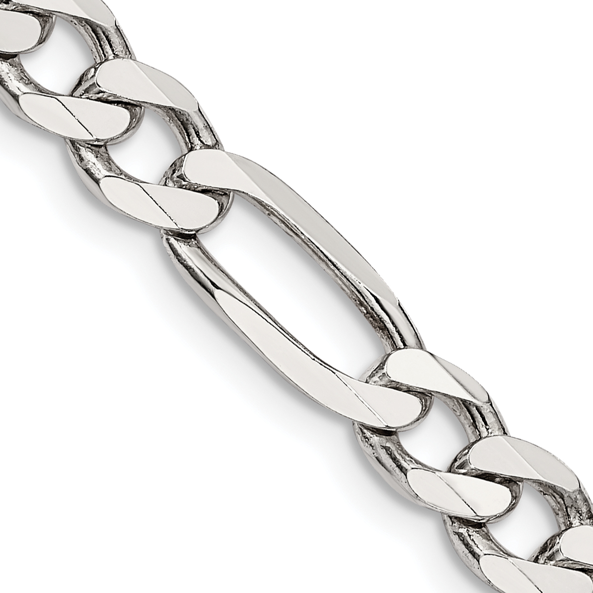 Sterling Silver 6.75mm Figaro Chain (QFG180-16)