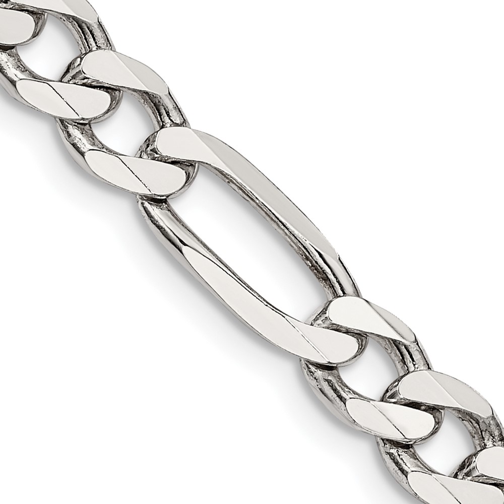 Sterling Silver 6.75mm Figaro Chain (QFG180-16)