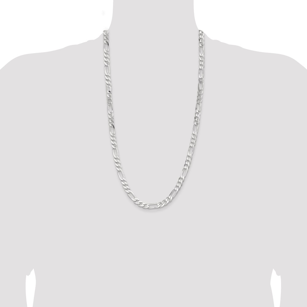 Sterling Silver 7.5mm Figaro Chain (QFG200-28)