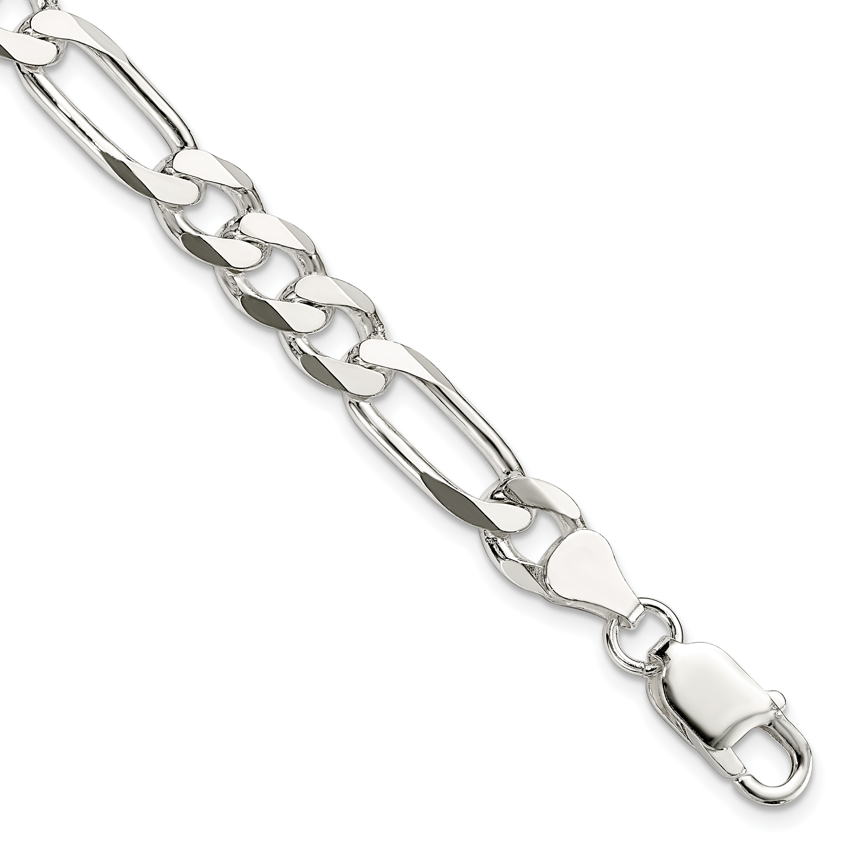 Sterling Silver 7.5mm Figaro Chain (QFG200-7)
