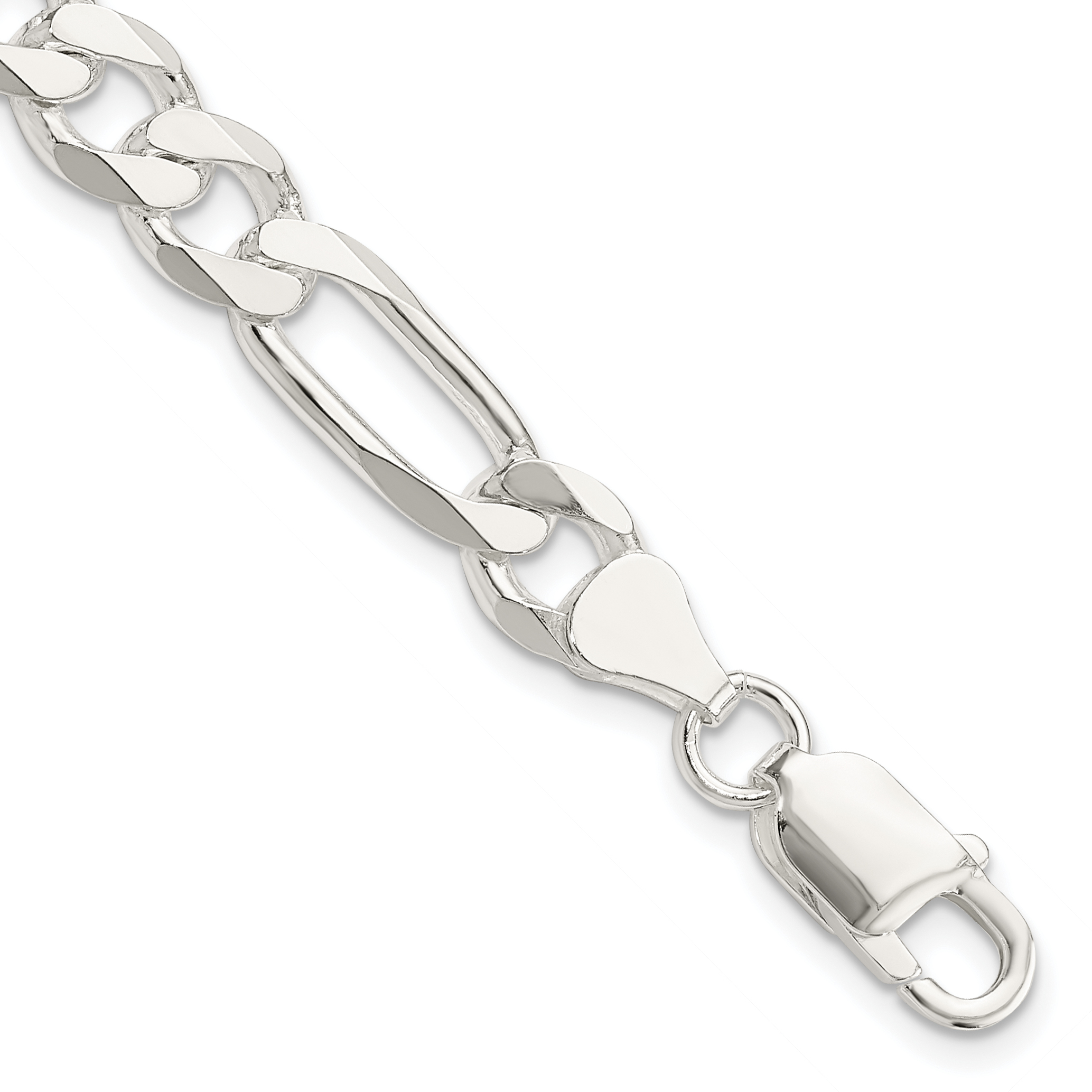 Sterling Silver 7.5mm Figaro Chain (QFG200-10)