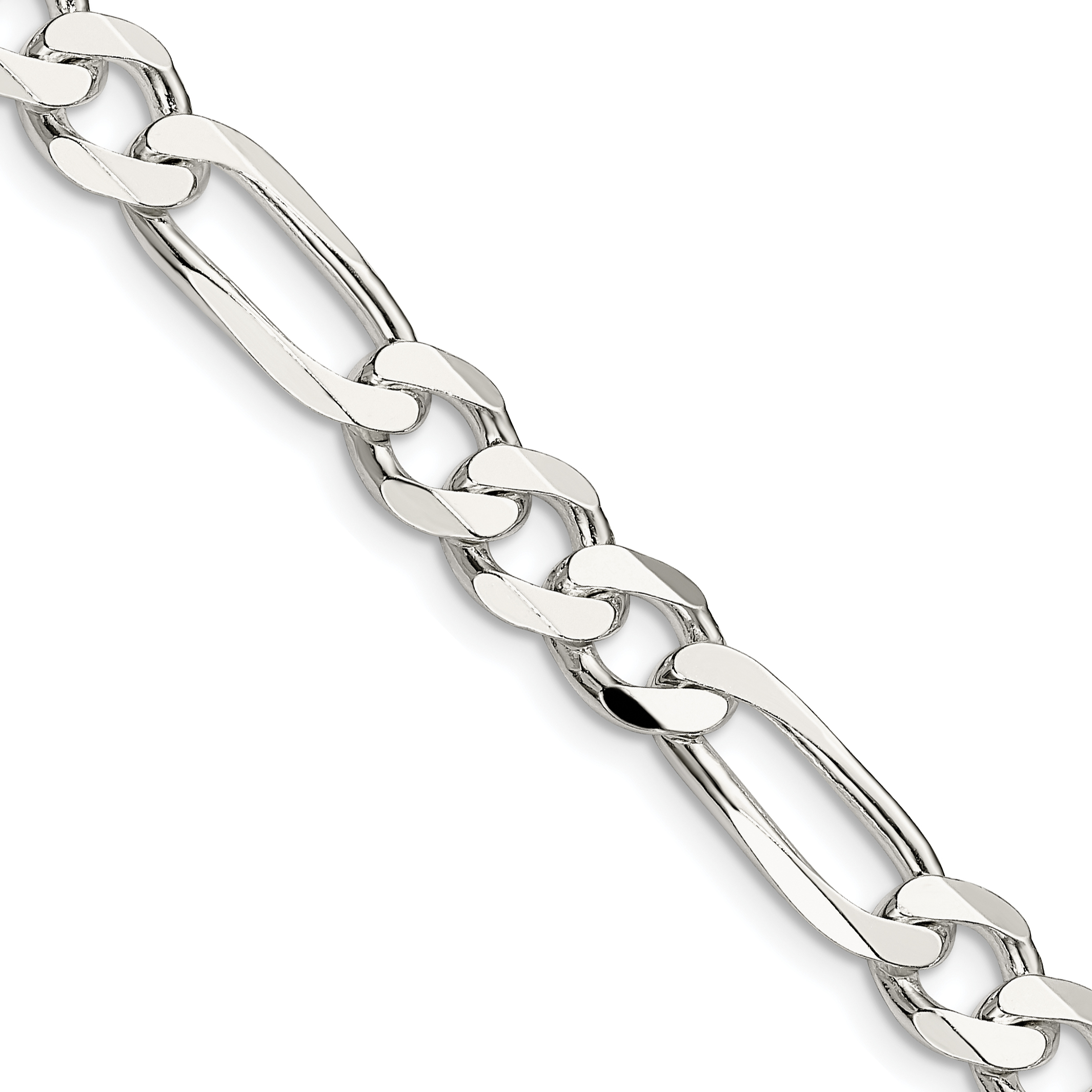 Sterling Silver 7.5mm Figaro Chain (QFG200-18)