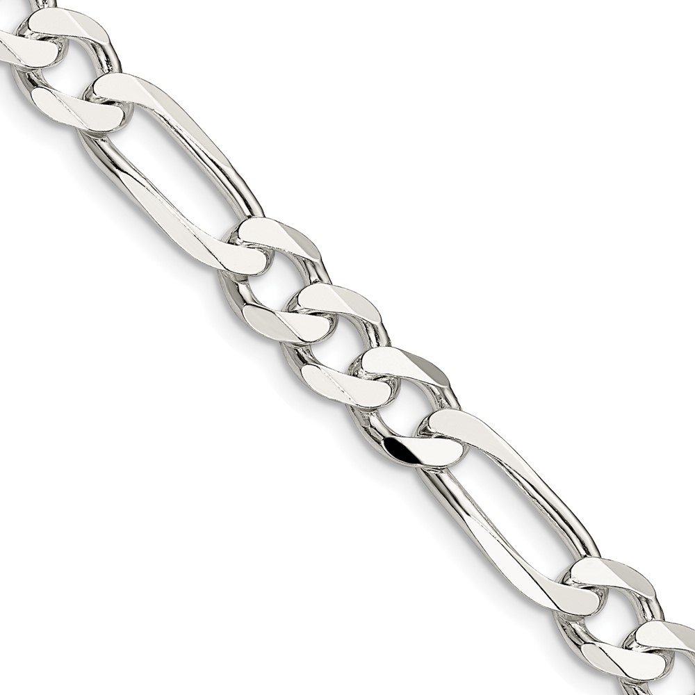 Sterling Silver 7.5mm Figaro Chain (QFG200-18)