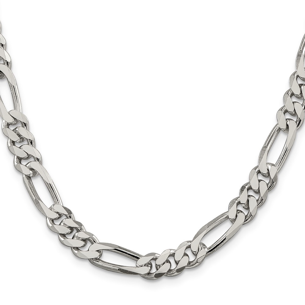 Sterling Silver 8mm Figaro Chain (QFG220-28)