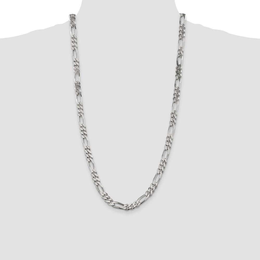Sterling Silver 8mm Figaro Chain (QFG220-28)