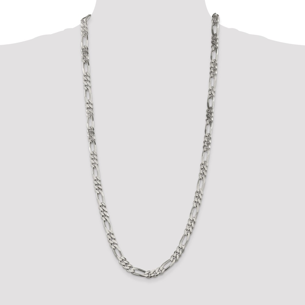 Sterling Silver 8mm Figaro Chain (QFG220-30)