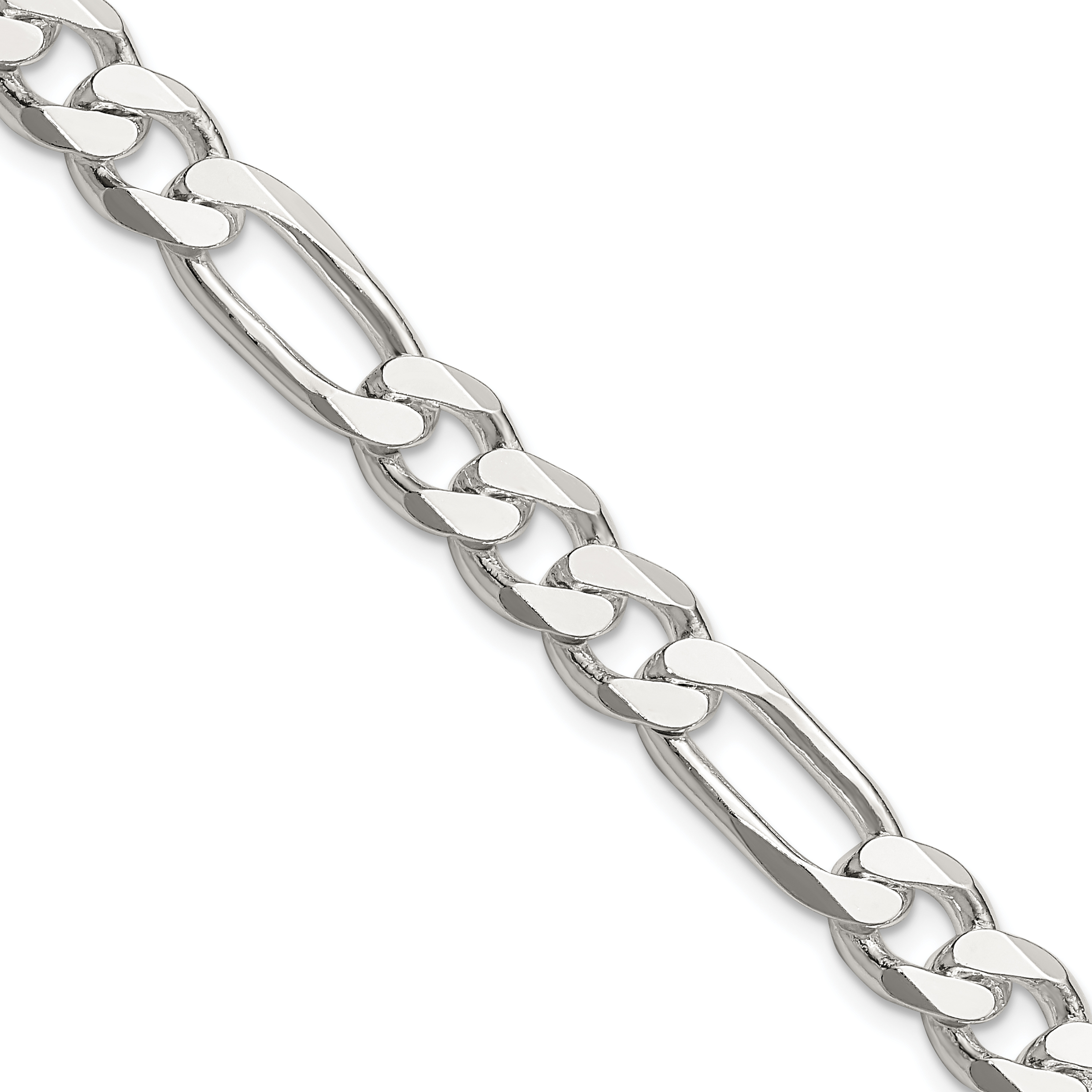 Sterling Silver 8mm Figaro Chain (QFG220-26)