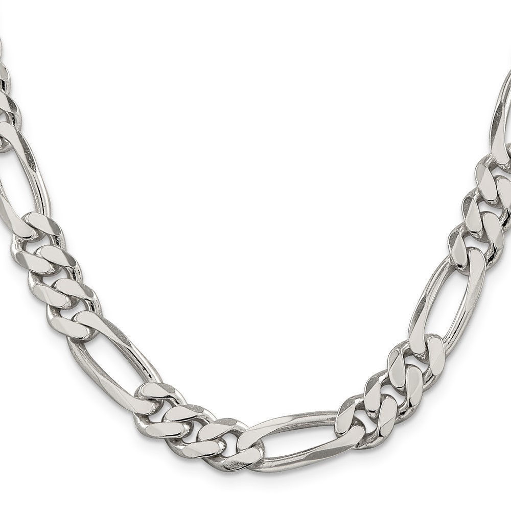 Sterling Silver 9mm Figaro Chain (QFG250-30)
