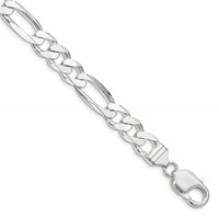 Sterling Silver 9mm Figaro Chain view 1