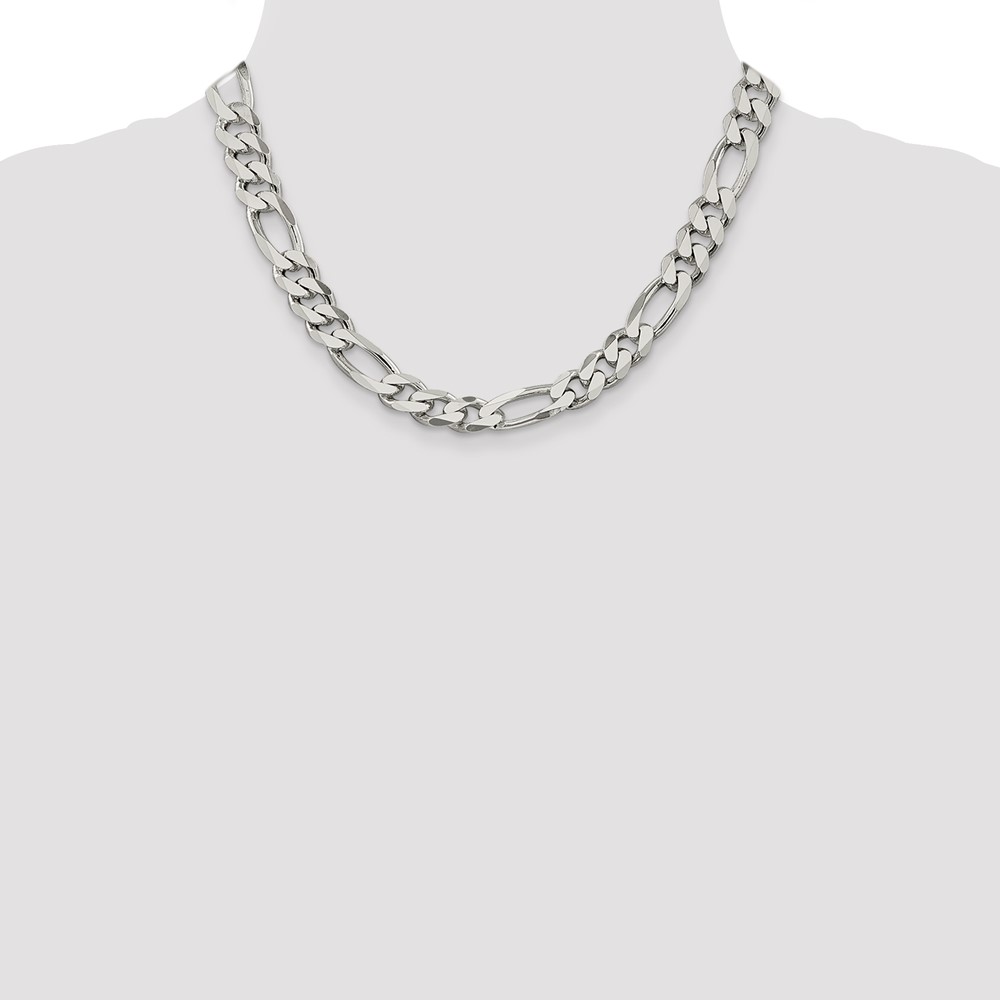 Sterling Silver 10.75mm Figaro Chain (QFG300-18)