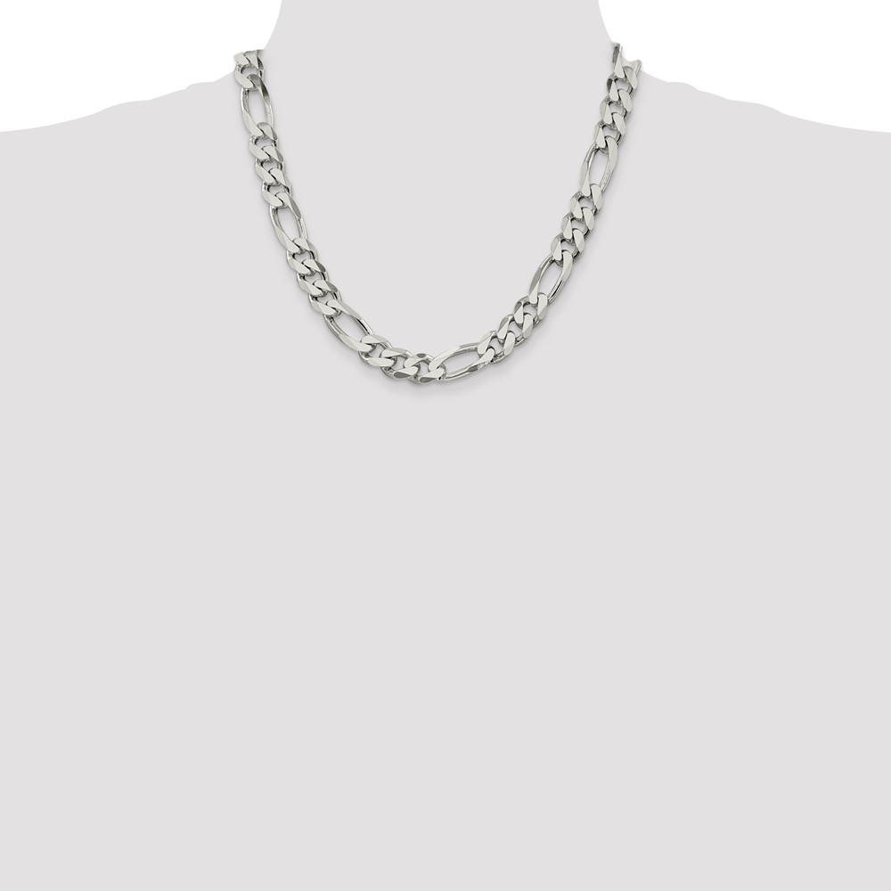 Sterling Silver 10.75mm Figaro Chain (QFG300-20)