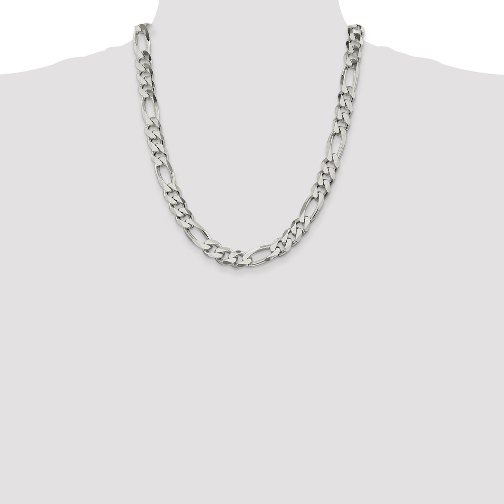 Sterling Silver 10.75mm Figaro Chain (QFG300-22)