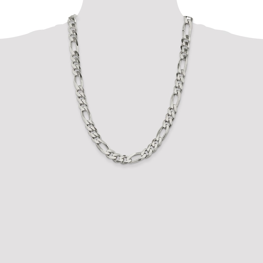 Sterling Silver 10.75mm Figaro Chain (QFG300-24)