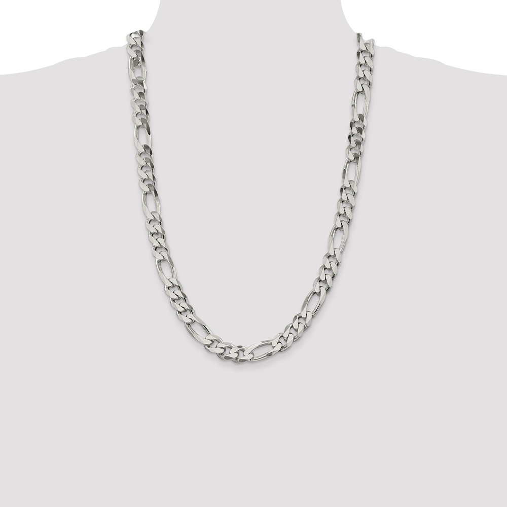 Sterling Silver 10.75mm Figaro Chain (QFG300-26)