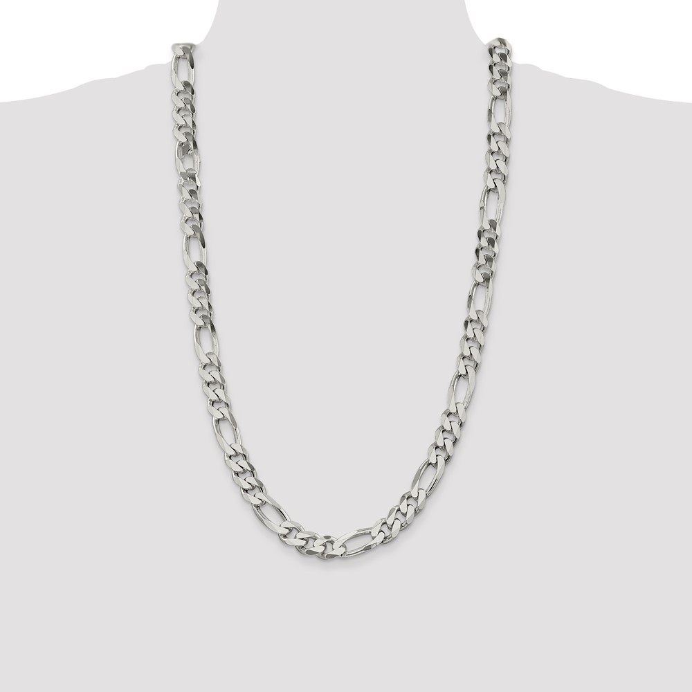 Sterling Silver 10.75mm Figaro Chain (QFG300-28)
