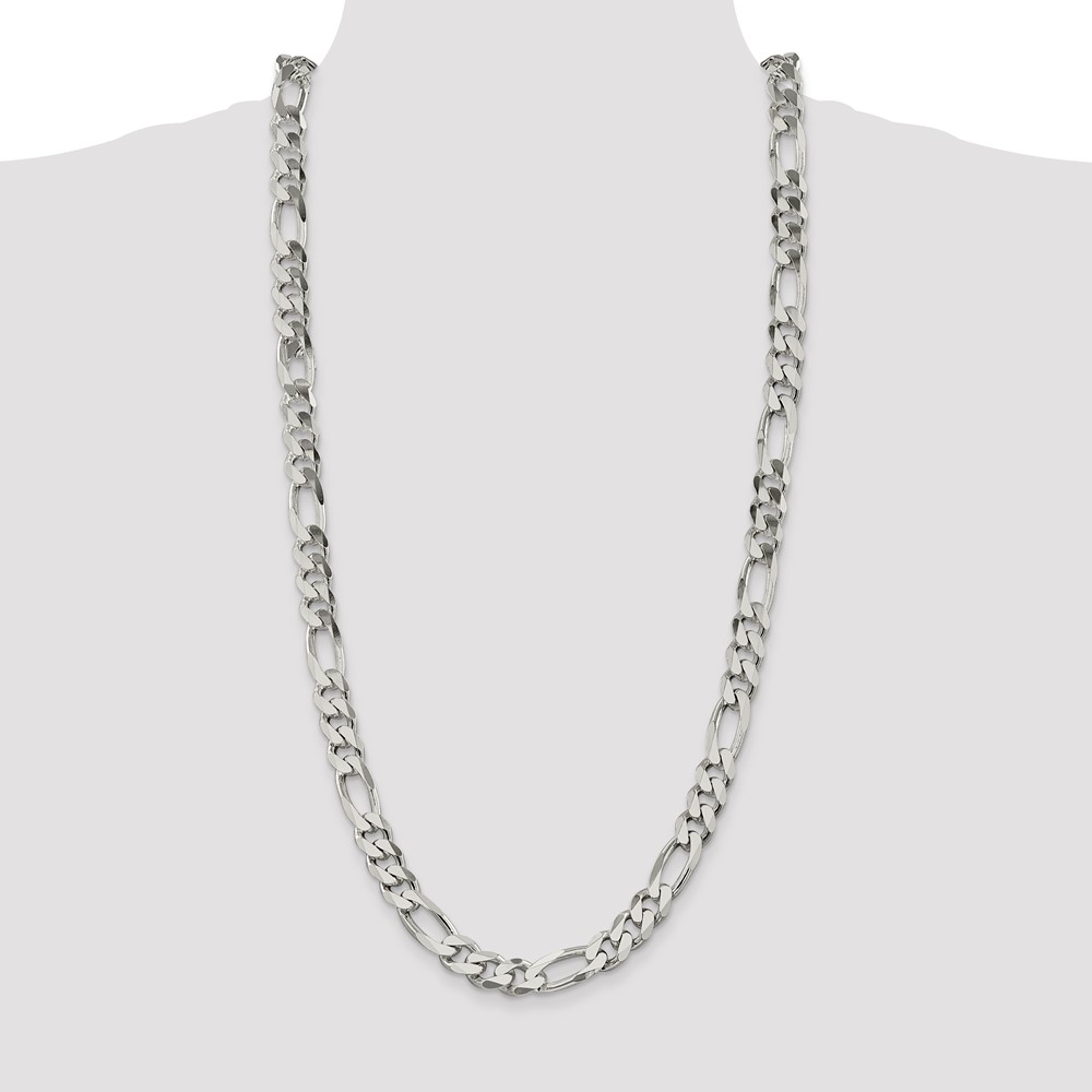 Sterling Silver 10.75mm Figaro Chain (QFG300-30)