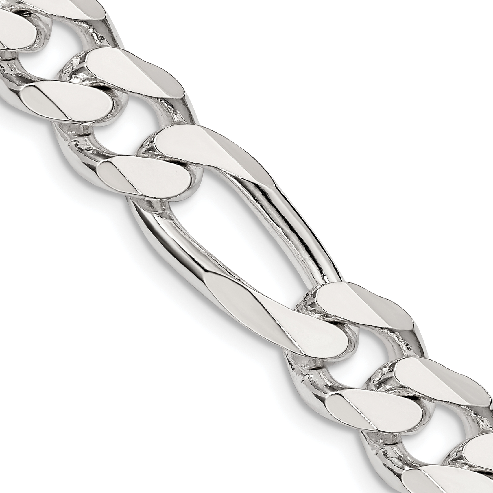 Sterling Silver 10.75mm Figaro Chain (QFG300-20)