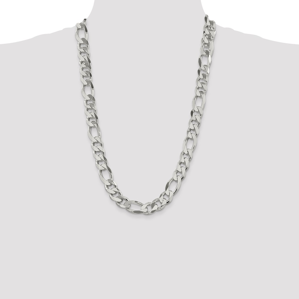 Sterling Silver 13.5mm Figaro Chain (QFG350-26)