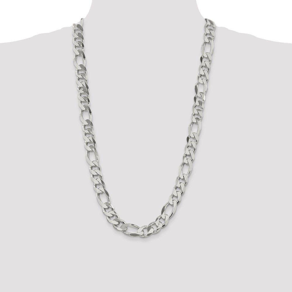 Sterling Silver 13.5mm Figaro Chain (QFG350-28)
