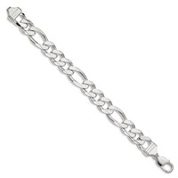 Sterling Silver 13.5mm Figaro Chain view 2
