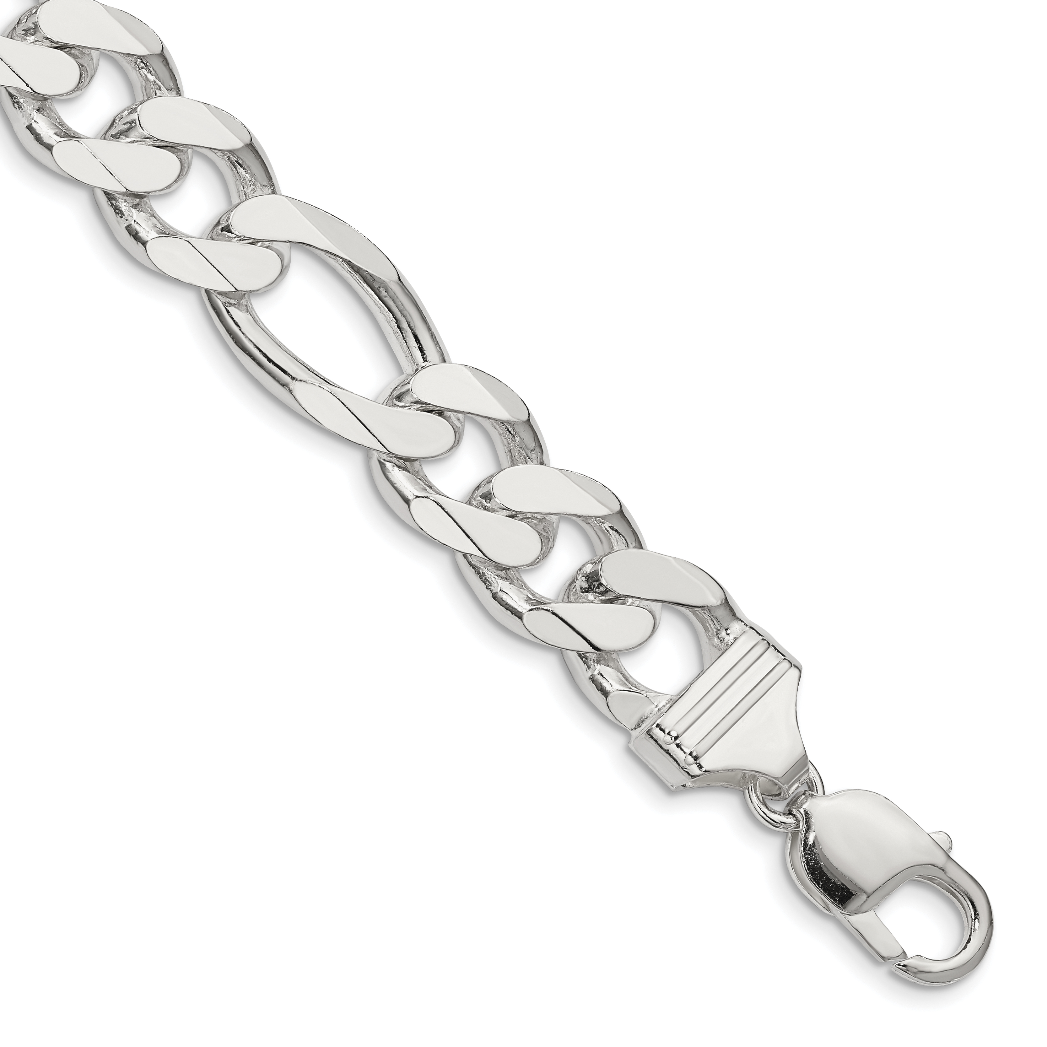 Sterling Silver 13.5mm Figaro Chain (QFG350-9)