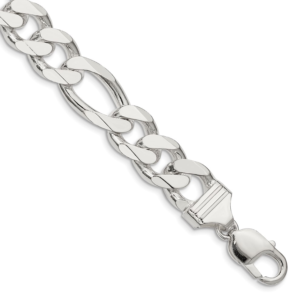 Sterling Silver 13.5mm Figaro Chain (QFG350-9)