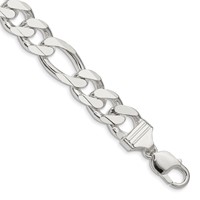 Sterling Silver 13.5mm Figaro Chain view 1