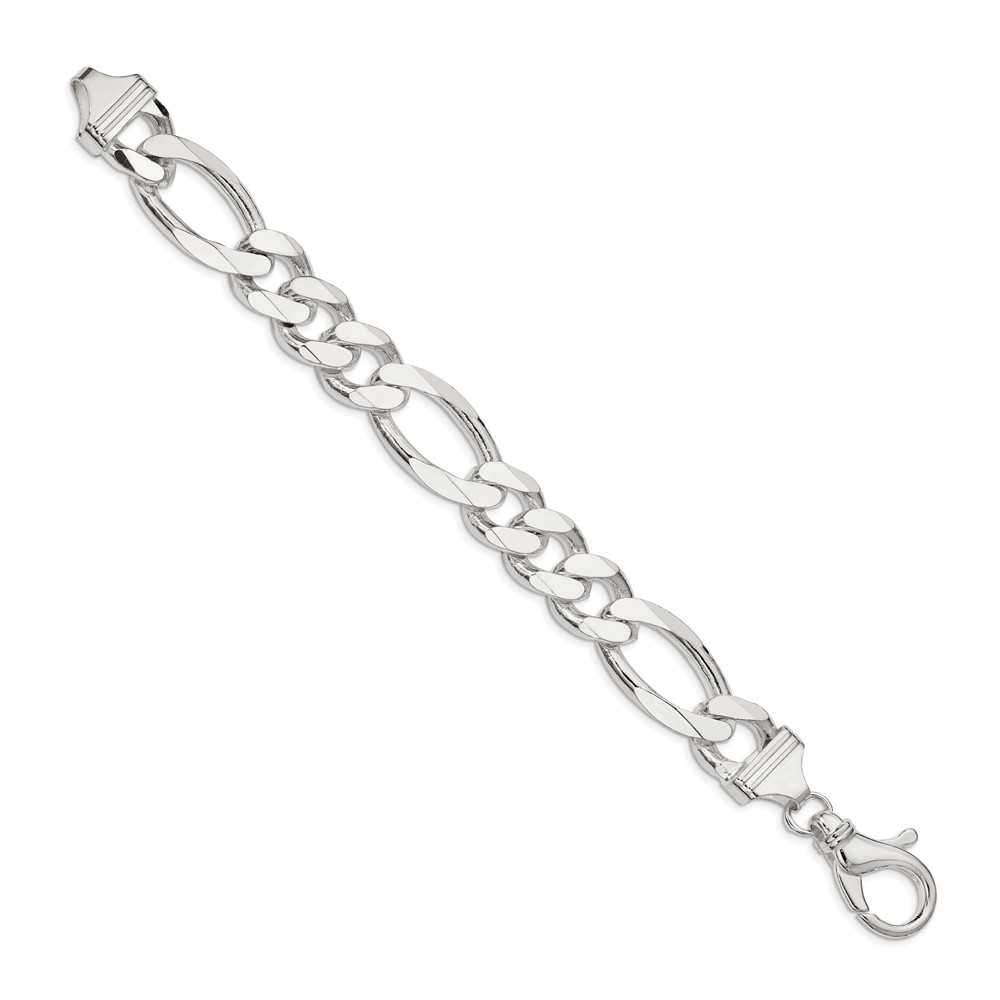 Sterling Silver 15mm Figaro Chain (QFG400-9)