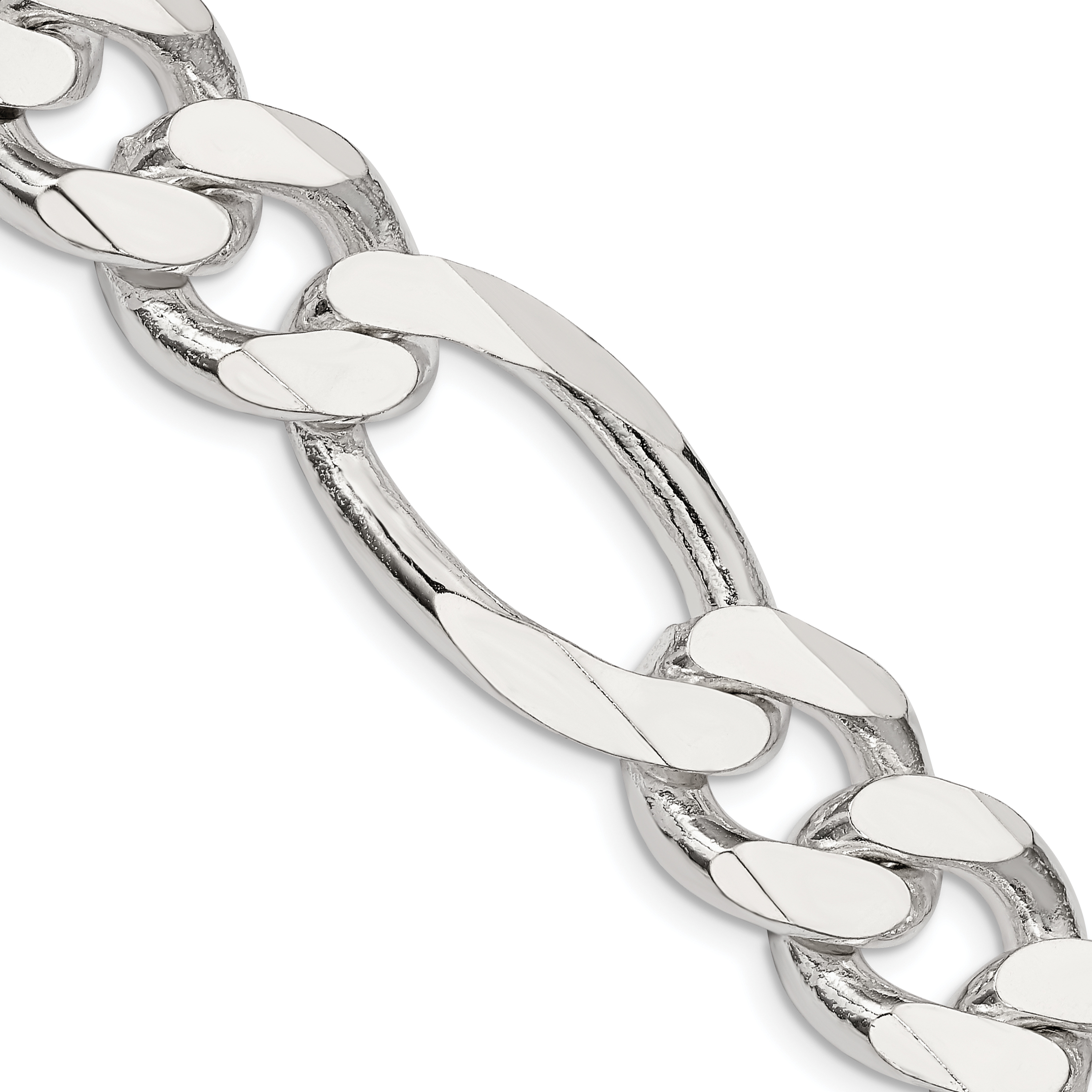 Sterling Silver 15mm Figaro Chain (QFG400-20)