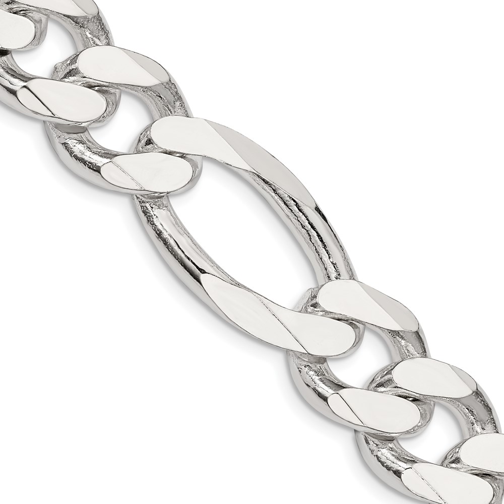 Sterling Silver 15mm Figaro Chain (QFG400-20)