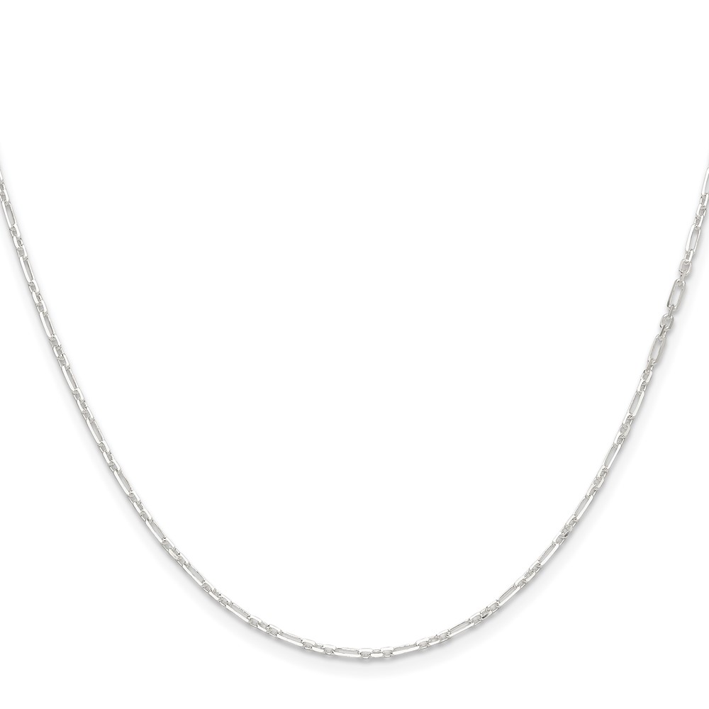 Sterling Silver D/C 1.75mm 3 Short Plus 1 Long Cable Link Chain (QFL050-16)