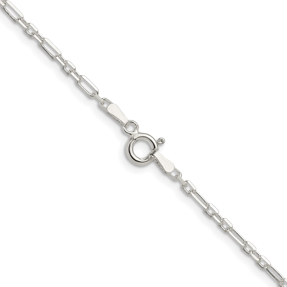 Sterling Silver D/C 2mm 3 Short Plus 1 Long Cable Link Chain (QFL060-22)