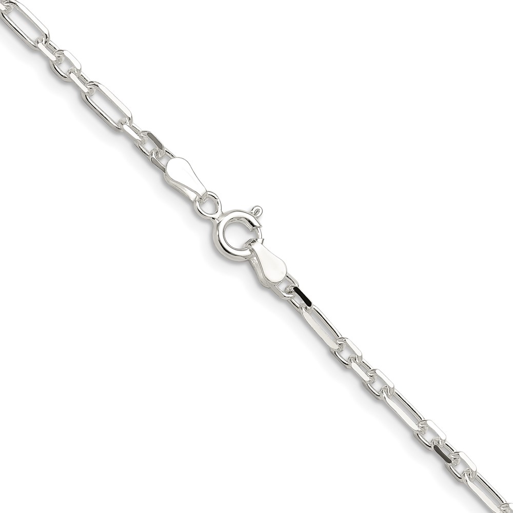 Sterling Silver D/C 3mm 3 Short Plus 1 Long Cable Link Chain (QFL080-16)