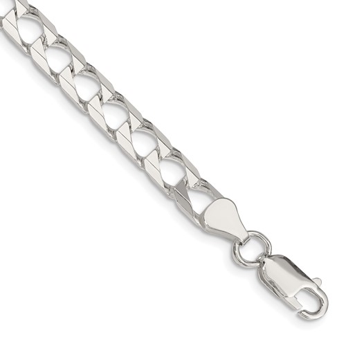 Sterling Silver 6.25mm D C Square Curb Chain
