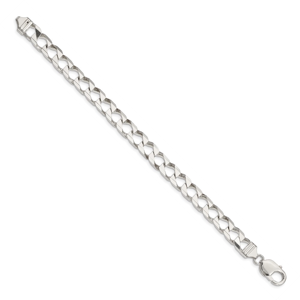 Sterling Silver 7.2mm D/C Square Curb Chain (QFOC250-8)