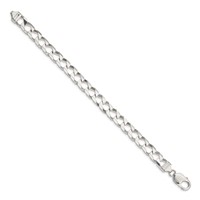 Sterling Silver 7.2mm D C Square Curb Chain view 2